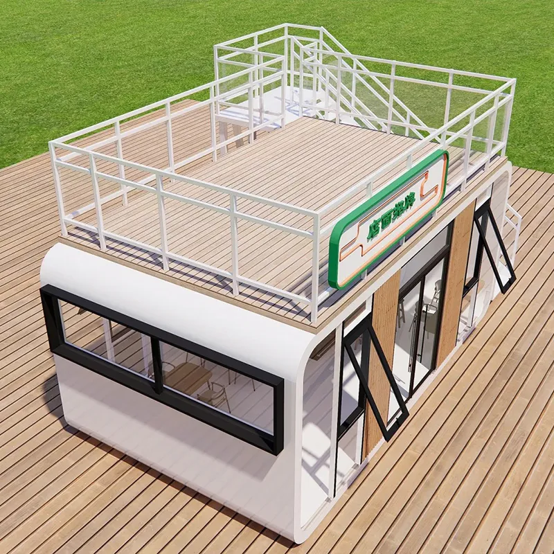 20FT-40FT-Luxury-Prefabricated-House-Modular-Prefab-Tiny-Hom Apple Cabin (Carved Steel Board) - Shandong Yihong Green Construction PrefabricatedBuilding Technology Co.,Ltd