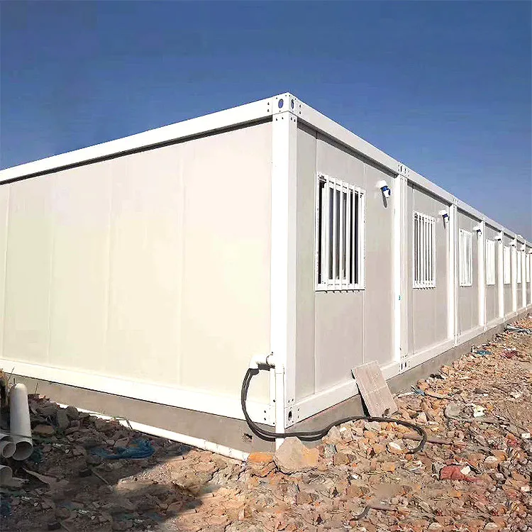 Container house delivery and installation photo area