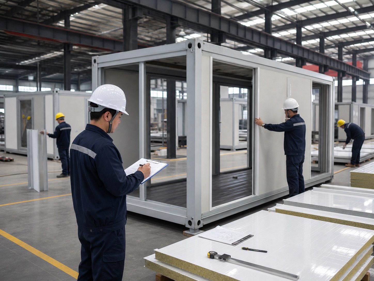 Prefab container house factory quality control